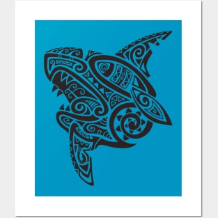 Tribal Half Shark Posters and Art